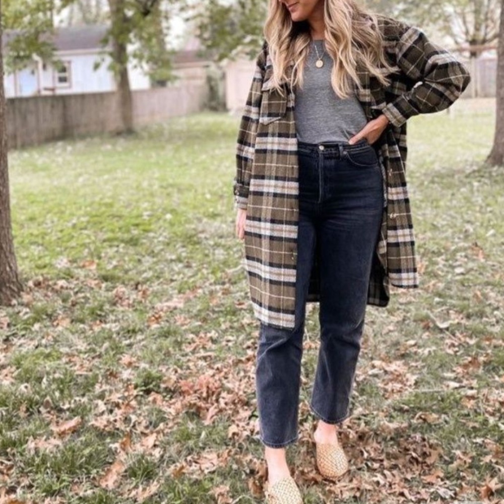 Jess Lea long plaid flannel shacket 2XL (NWT) - Picture 4 of 9